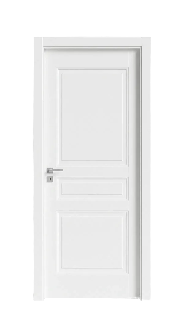 Porta interna laccata 3 Bugne Freeze su misura, prodotta da Pan.door.a e montata a Caorle