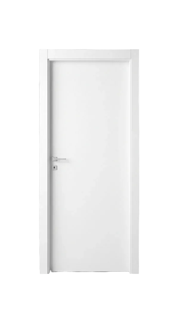 Porta interna bianca laminata con venatura frassino, modello Bianco Matrix