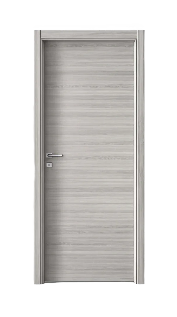 Porta interna laminata Grigio Baltimora su misura, prodotta da Pan.door.a e montata a Grado