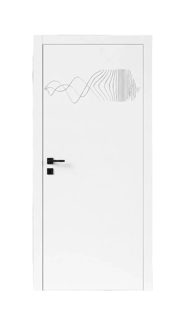 Porta interna moderna pantografata, modello Flow