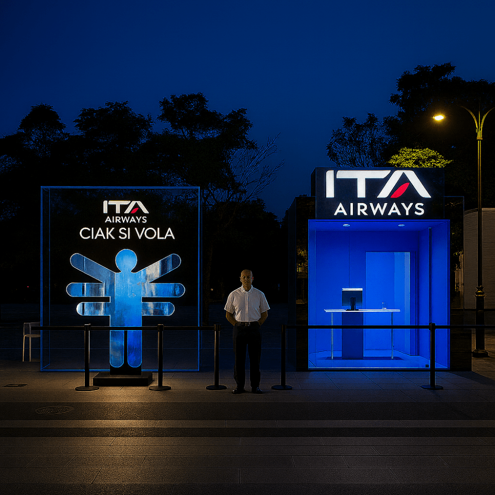 ITA Airways “Ciak si Vola” — allestimento realizzato da Pan.door.a