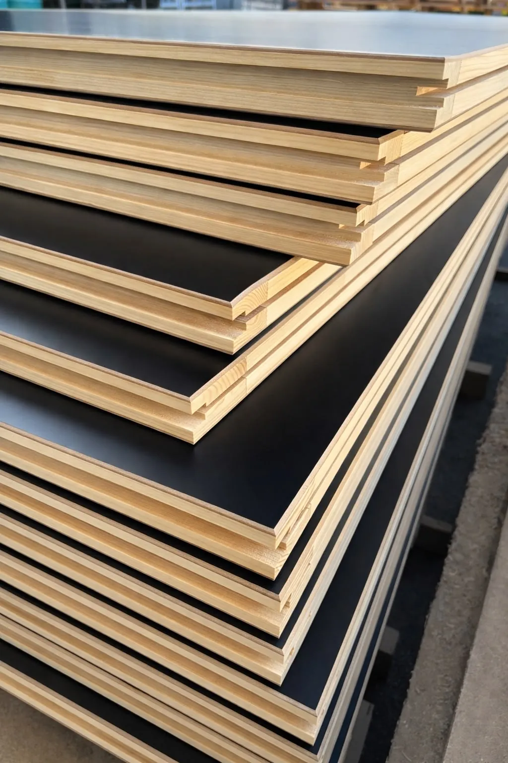 Pannelli tamburati laminati neri: bordo con telaio in legno