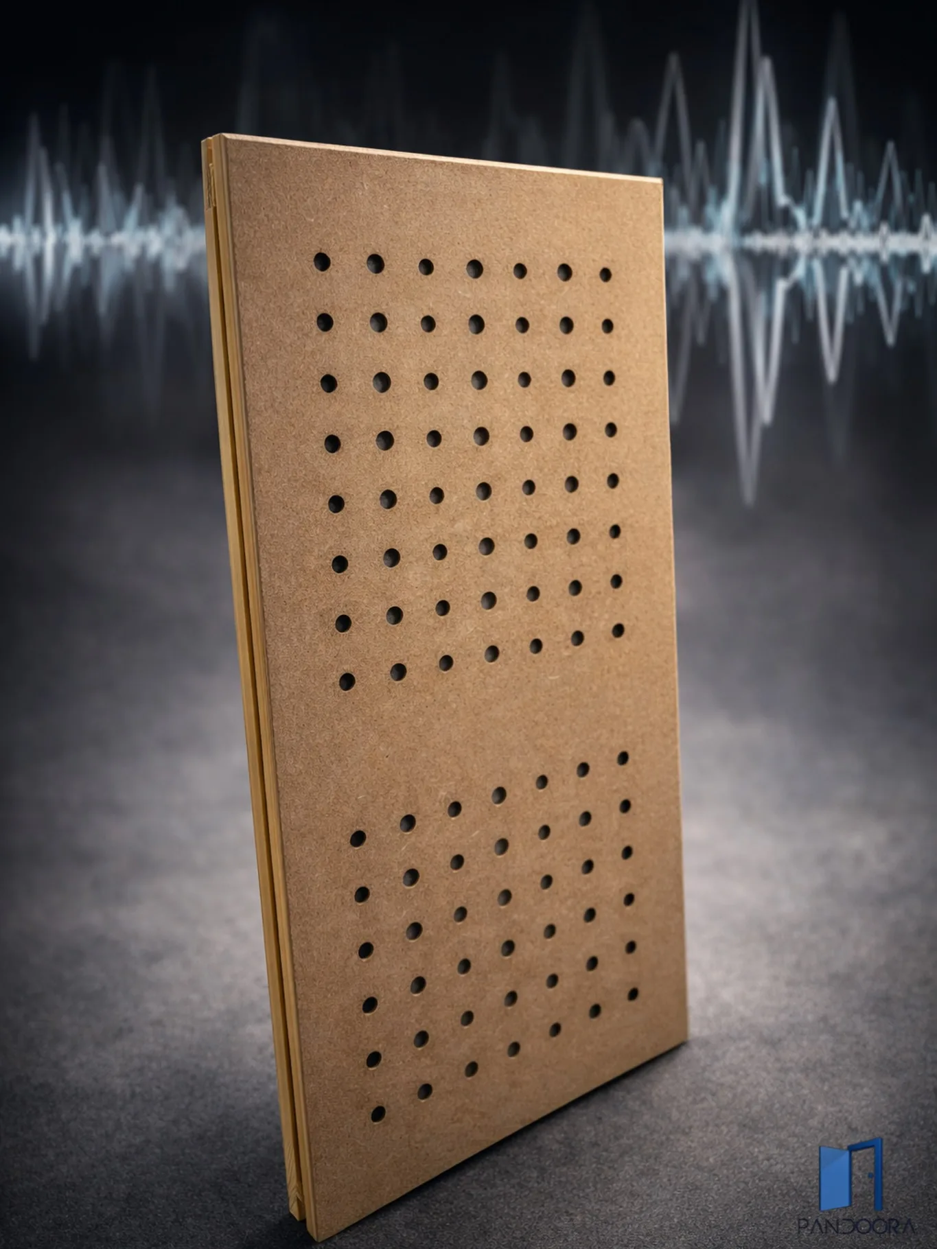 Pannello acustico microforato in MDF con foratura CNC ad alta precisione