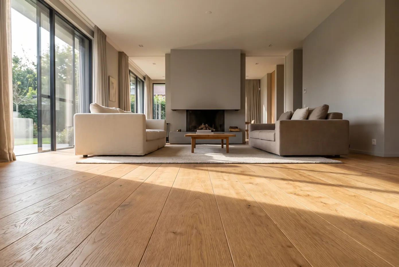 Parquet in rovere a listoni larghi